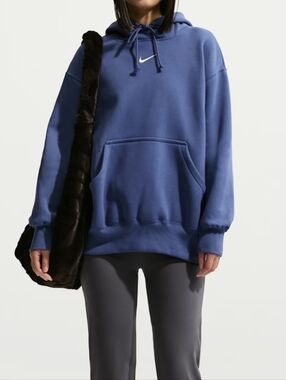 NIKE | Navy Blue Phoenix Fleece Hoodie